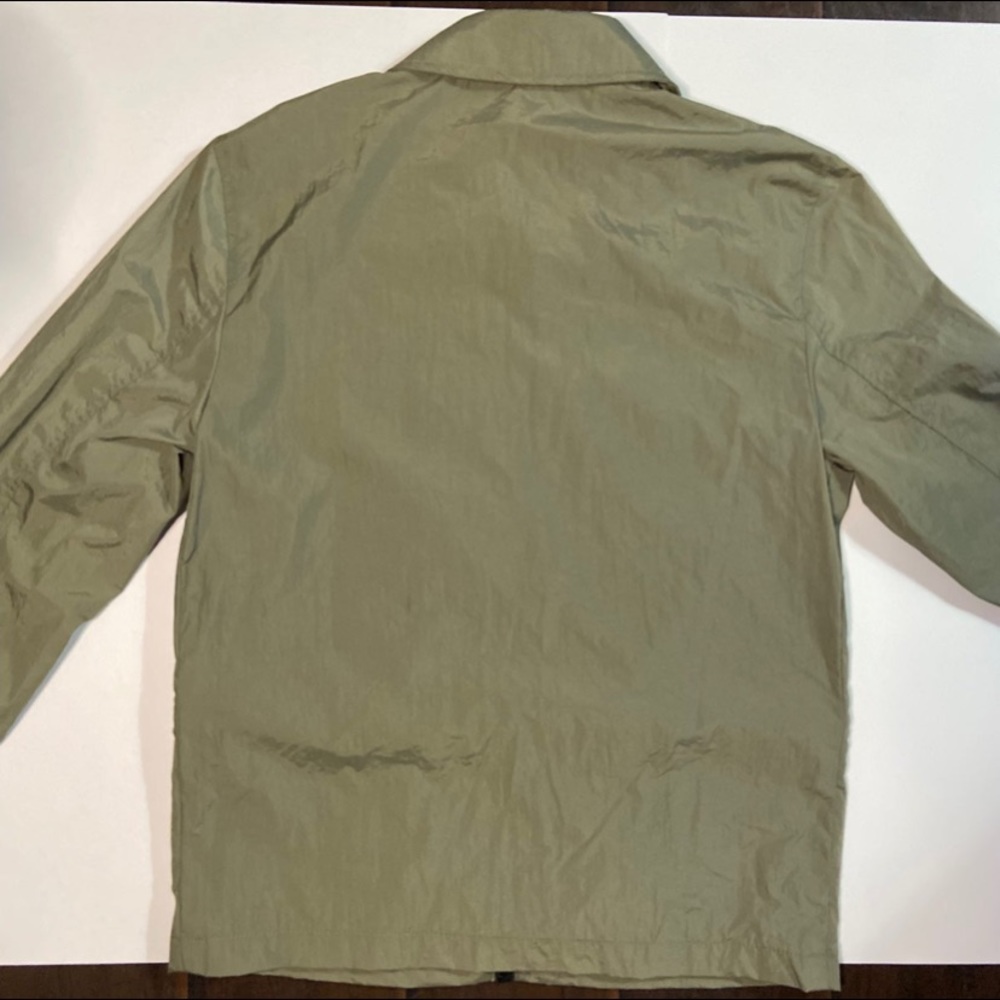 Green Collar Windbreaker Zipper Jacket - Picture 3 of 3